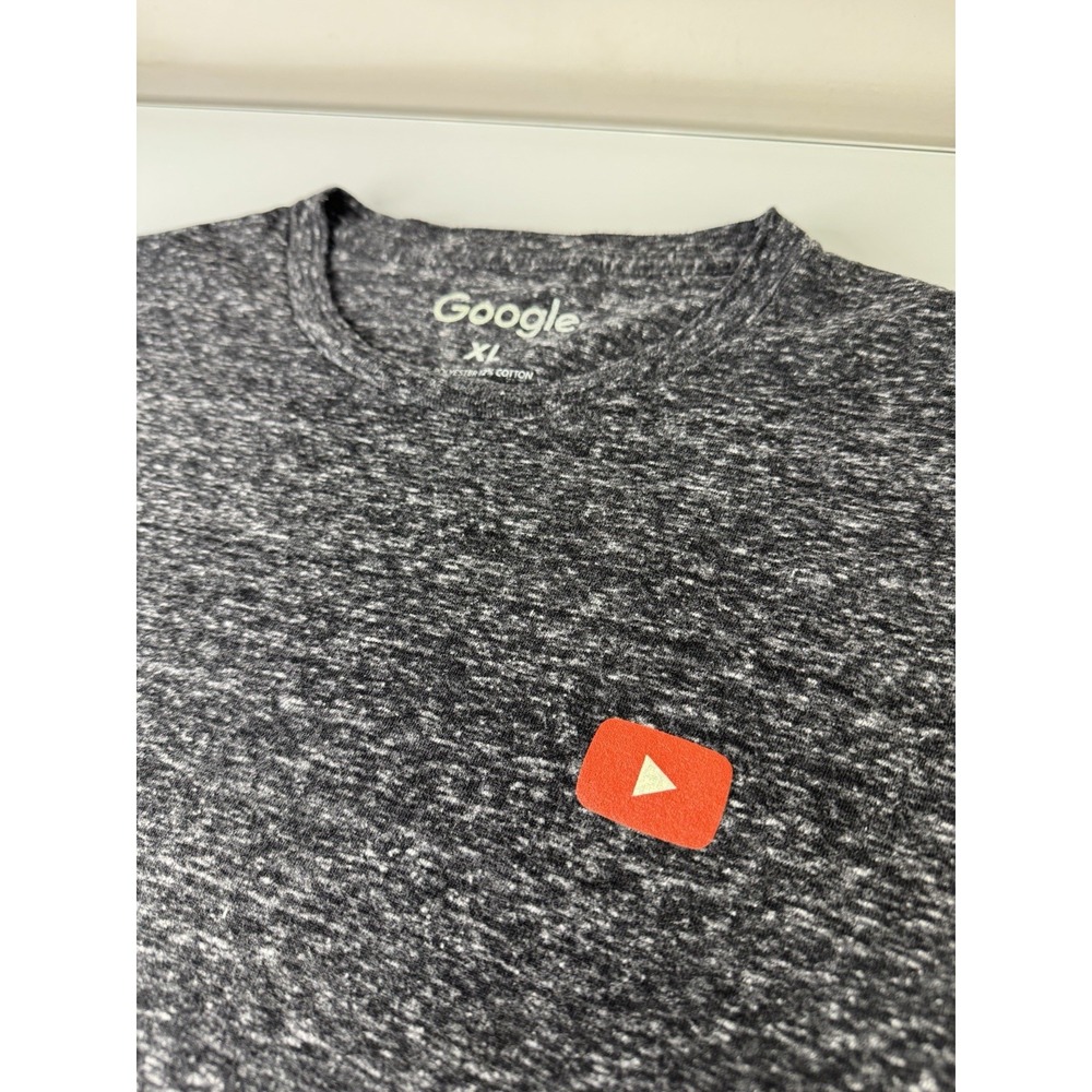 Genuine Google YouTube Play Button T-Shirt Size XL Gray